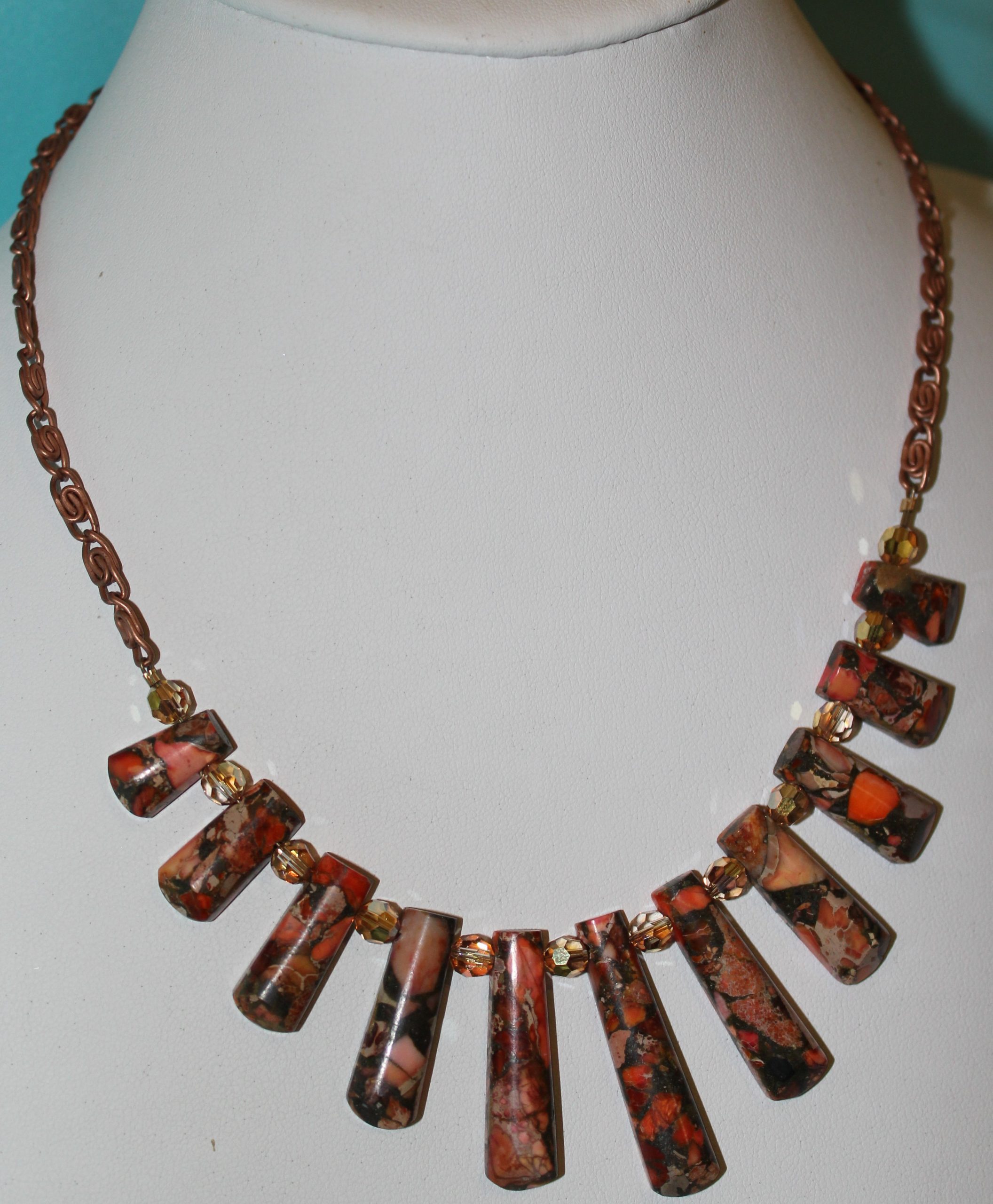 Orange Ladder Necklace
