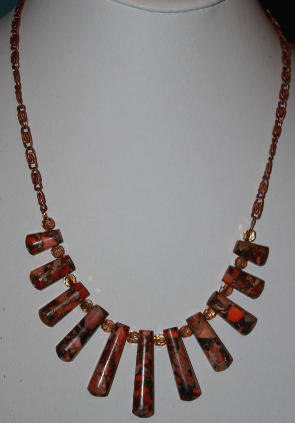 22" Necklace, Dakota Stones, 11-Piece Ladder with copper-plated chain - Image 8