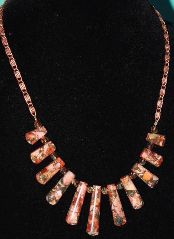 22" Necklace, Dakota Stones, 11-Piece Ladder with copper-plated chain - Image 6