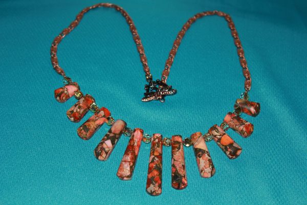 22" Necklace, Dakota Stones, 11-Piece Ladder with copper-plated chain - Image 4