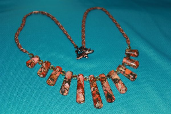 22" Necklace, Dakota Stones, 11-Piece Ladder with copper-plated chain - Image 3